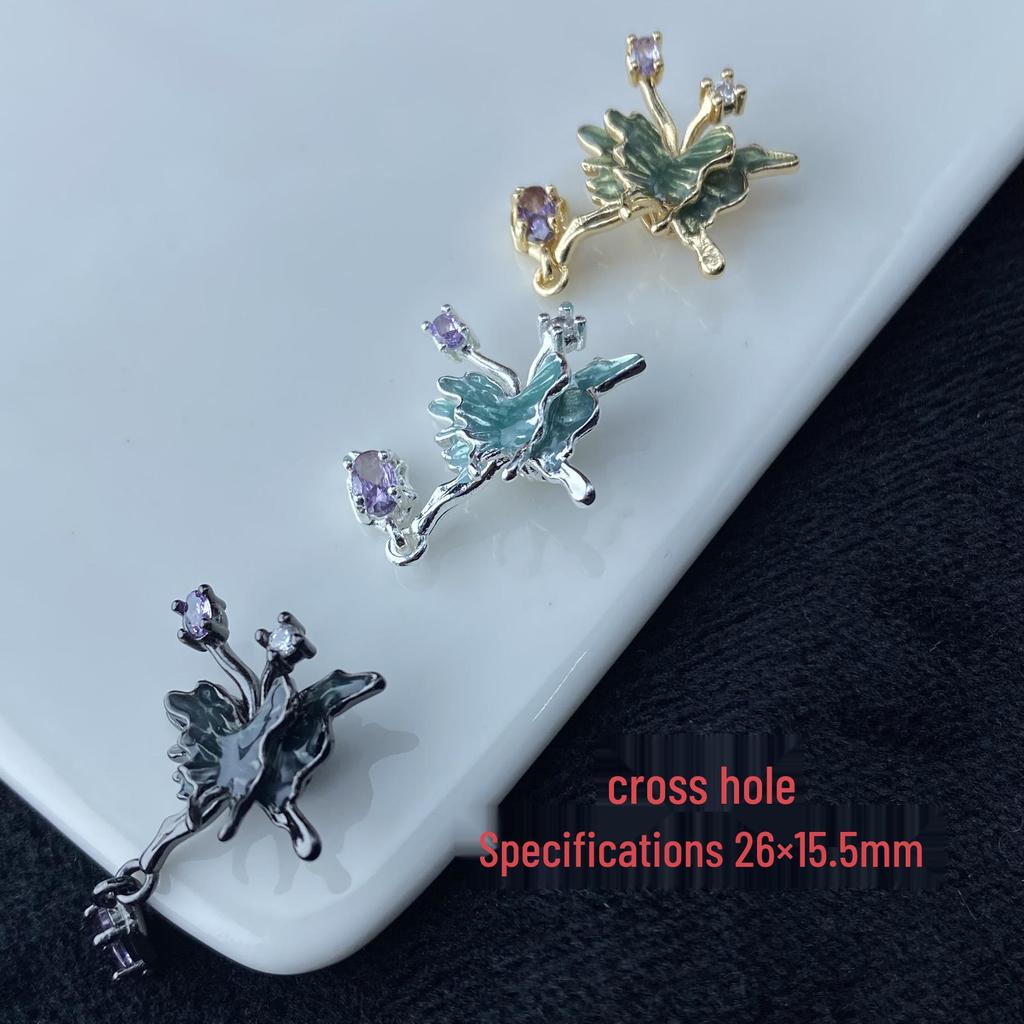 Zirkonfarbene Schmetterlings-Abstandshalterperlen für DIY-Schmuck