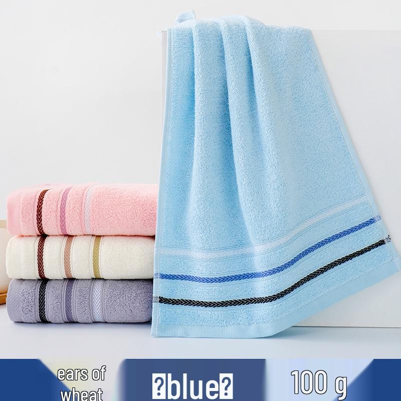 Thick Absorbent Pure Cotton Face Towel with Embroidered Logo for Adults