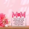 1pc Heartfelt Acrylic 'MOM' Keepsake Plaque with Engraved Love Message - Ideal Birthday, Mother's Day & Christmas Gift for Mom - Contemporary Style