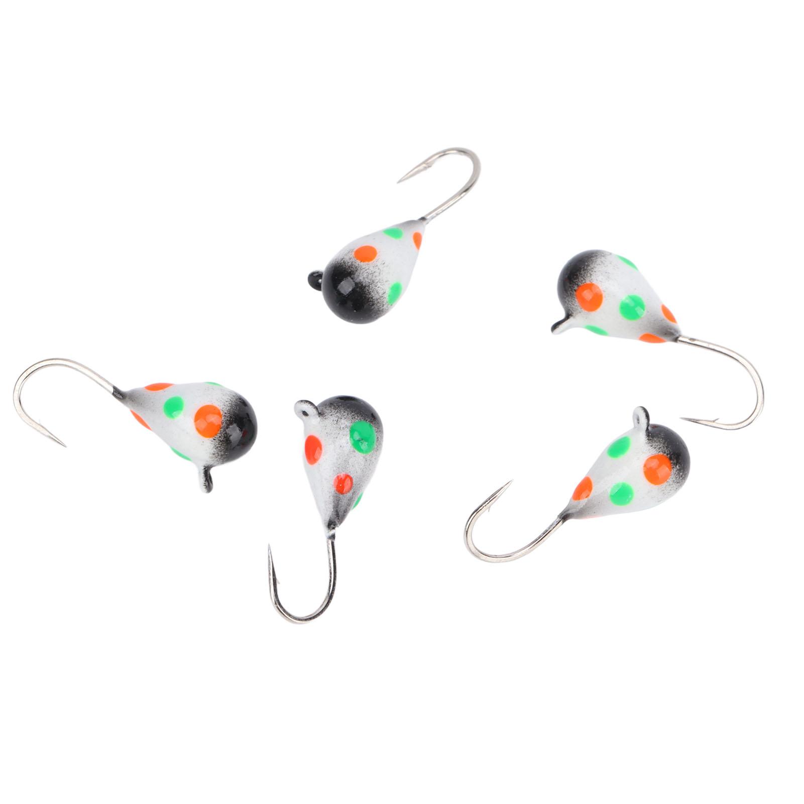 5 шт. Набор зимних блесен для подледной рыбалки, микро крючки для подледной рыбалки, форма окуня, зимние приманки 5 мм