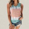 Women's Plus Size Camisole Summer Casual T-shirt Striped Printing Vest