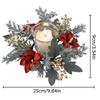 1PC Cross-Border New Christmas Tabletop Candle Aromatherapy  Candle Wreath Ring Faux Flowers