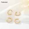 14K Gold Plated Messing Zirkonia Ohrclips Ohne Piercing Für Damen Manschettenohrringe Verstellbare Ohrringe Party Geschenk