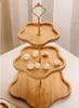 Siawadeky 3-Tier Wooden Cake Stand, Dessert Stand, Afternoon Tea Stand, Assembled, for Displaying and Storing Sweets, Fruits, and Cakes, Perfect for A
