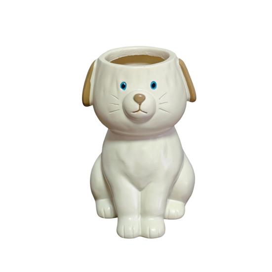 Cute Pet Shaped Flower Vase, Decorative Small Cat/Dog Resin Vase for Living Room, Bookshelf, Dining Table, Kitchen Decor