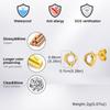 Geometrische Kleine Ohrstecker für Herren, Hypoallergenes Metall Zirkon Ohrringe, Hip-hop Rock Piercing Schmuck Geschenke