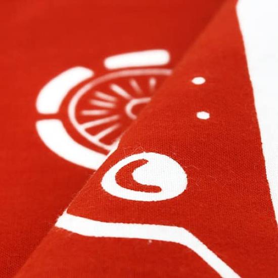 Dyeing Anbo Hand Towel Frog Authentic Dyed Cotton Tokuoka Made in Japan 35cm x 100cm "Lucky Red" 100%