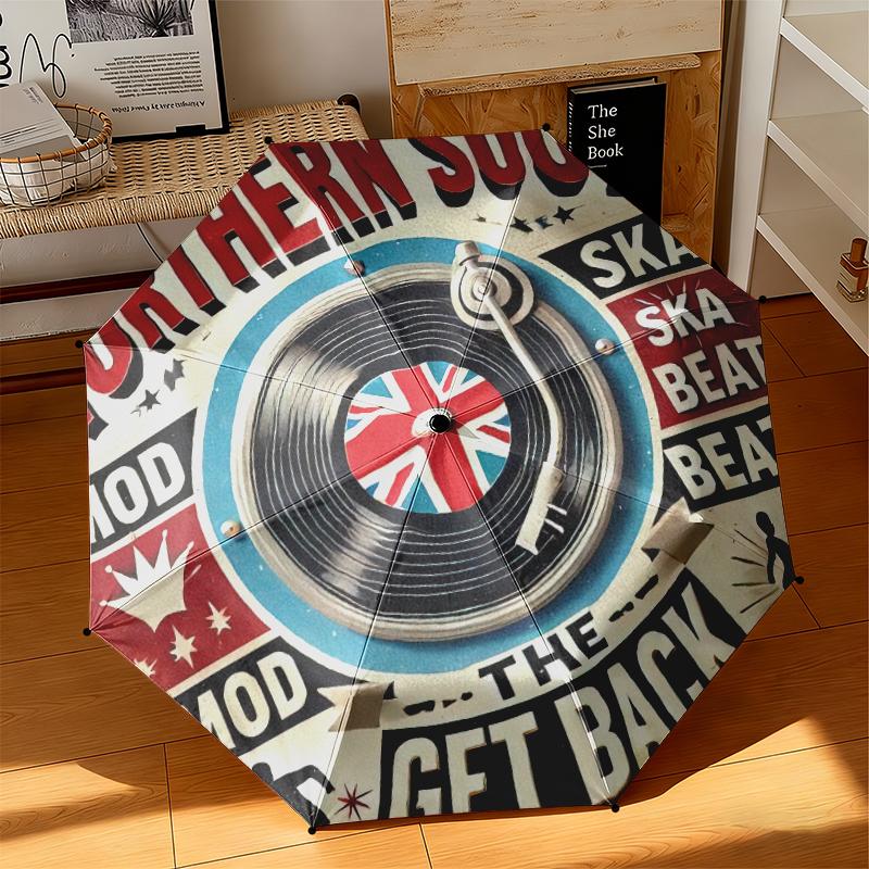 1 pz Design Artistico Bandiera Britannica Ombrello Portatile Pieghevole Struttura a Ossa di Ferro Struttura Ossea Ombrello da Esterno per Casa