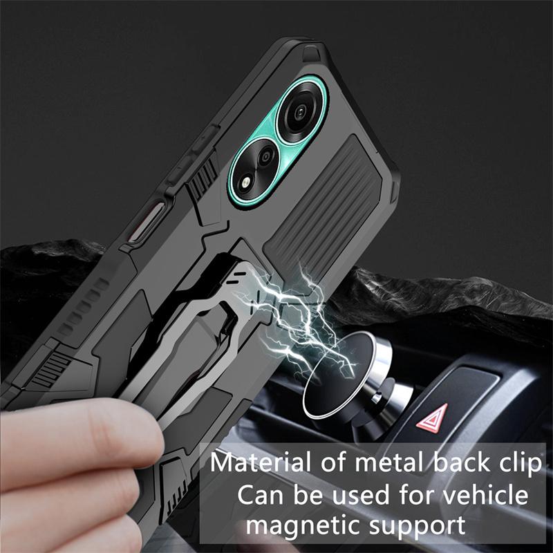 Military Armor Belt Clip Stand Case for OPPO Reno 10 Pro 5G Protective Magnetic Business Shockproof Full Protection Cover