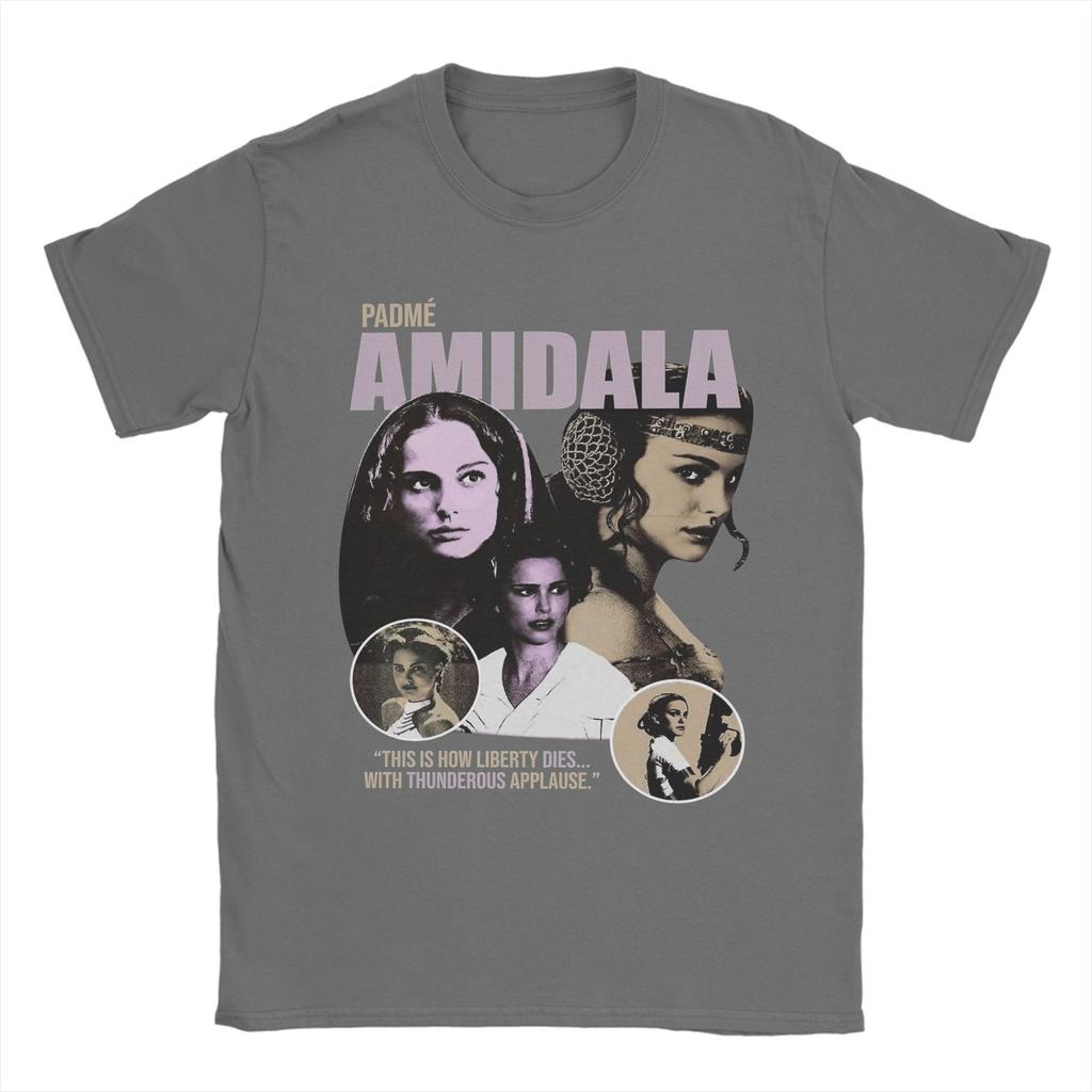 Padme Amidala T-Shirts Men  Novelty Pure Cotton Tees O Neck Short Sleeve T Shirts Printed Tops