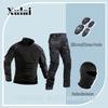 Long Sleeve Combat Shirt Tactical Clothing Men Cargo Pants With Balaclava Knee Pads
