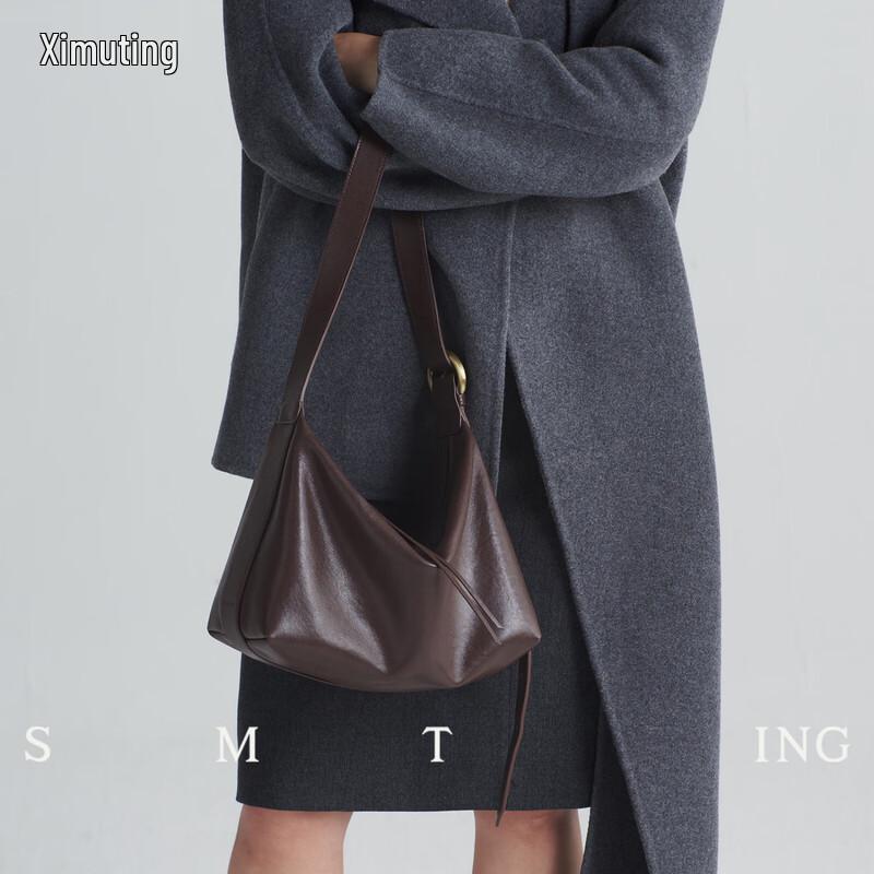 Ximuting Milk Candy First Layer Cowhide Tote Crossbody Bag