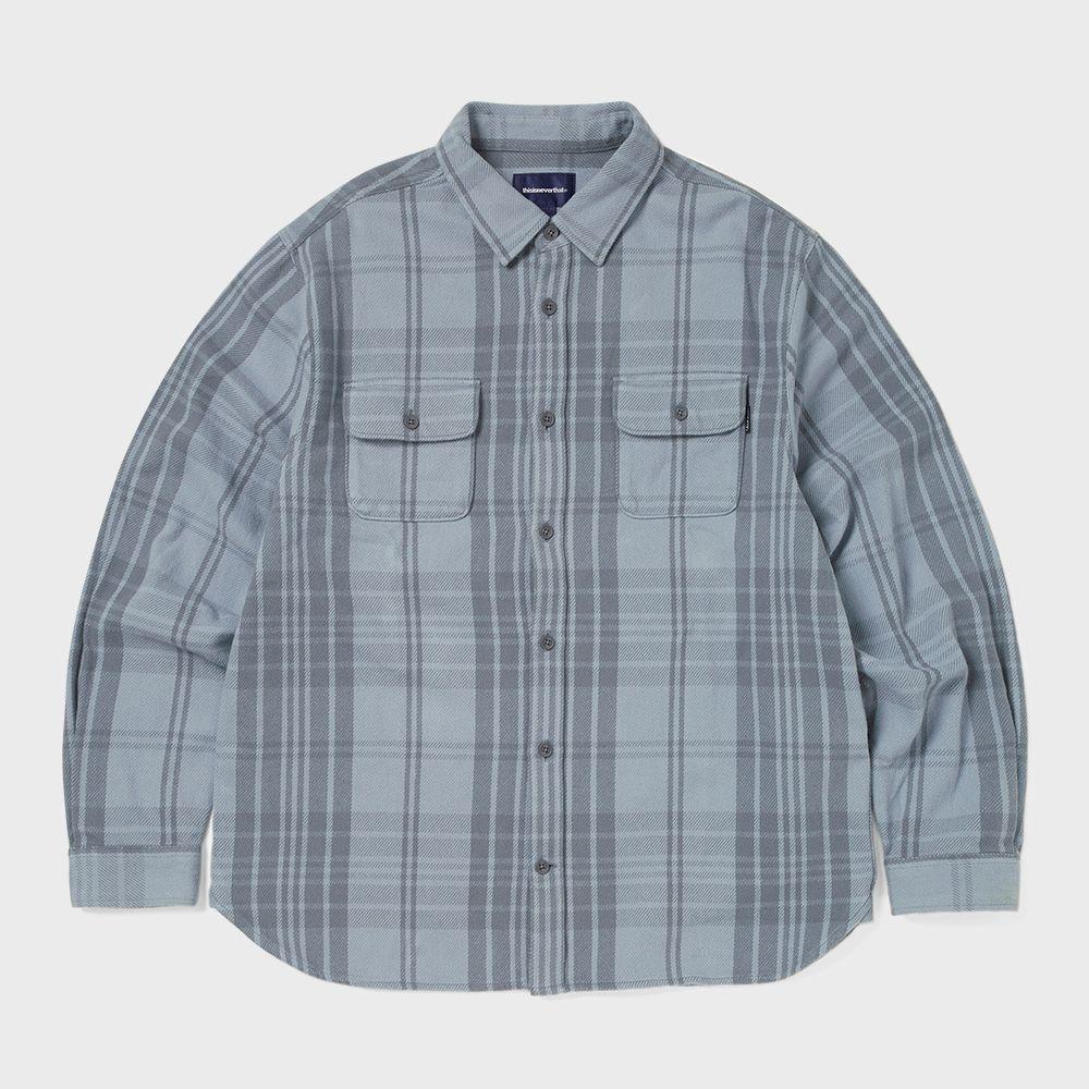 Эта никогда не такая большая фланелевая рабочая рубашка серого цвета S