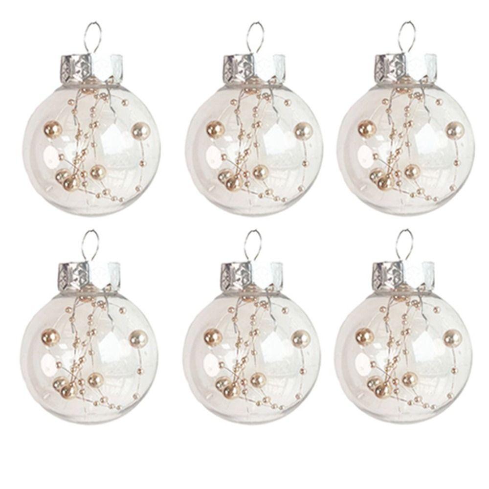 Round Christmas Hanging Balls 6cm/8cm Xmas Tree Pendants Party Favors