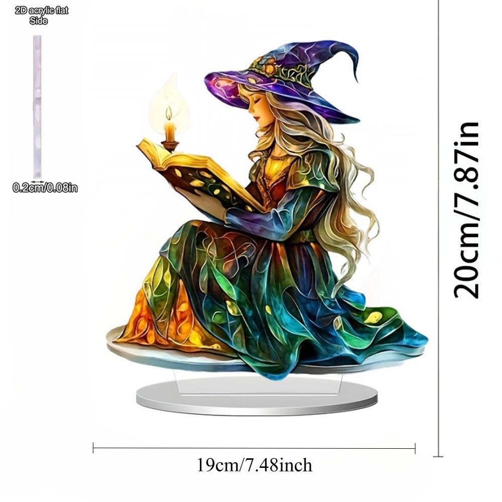 2D Flat Acrylic Crow Girl Decoration, Indoor and Outdoor Decoration - No Battery/electricity Required, Free Day Decoration, Shop Decoration, Durabl