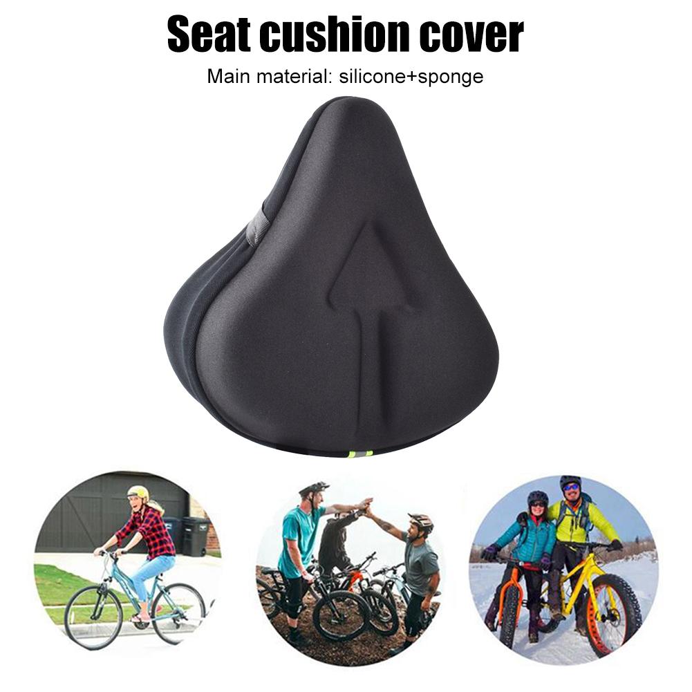 Bicycle 3D Saddle Cover Cushion Large Silicon Gel Padded Bike Seat Cover Soft Bike Saddle Thickened Seat Bycicle Accesories