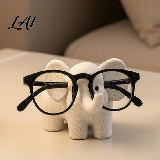 Creative Gift for Myopic People Elephant Shape Glasses Holder Resin Spectacle Display Stand Modern Style Bedside Eyewear Tray Tray Stable Eyeglass