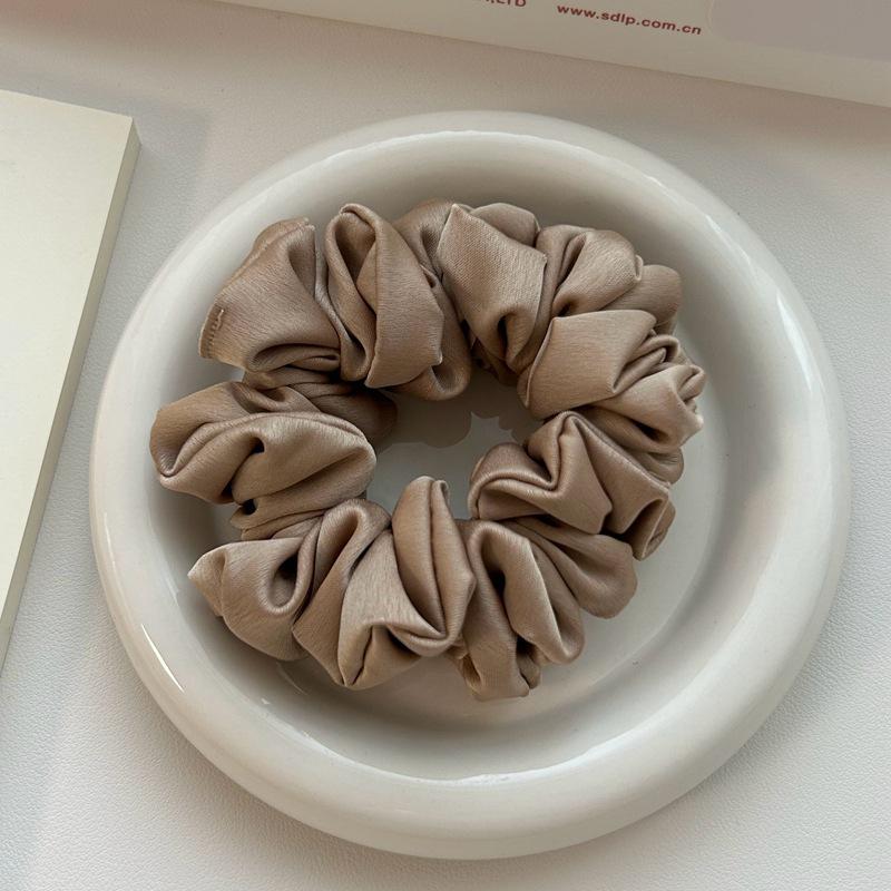Korean Satin Glossy Pleated Scrunchie Elastic Headband