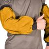 Electric Welding Sleeves Artificial Leather Welder Protective Supplies for Industrial Welding Sleeves with Elastic Cuff