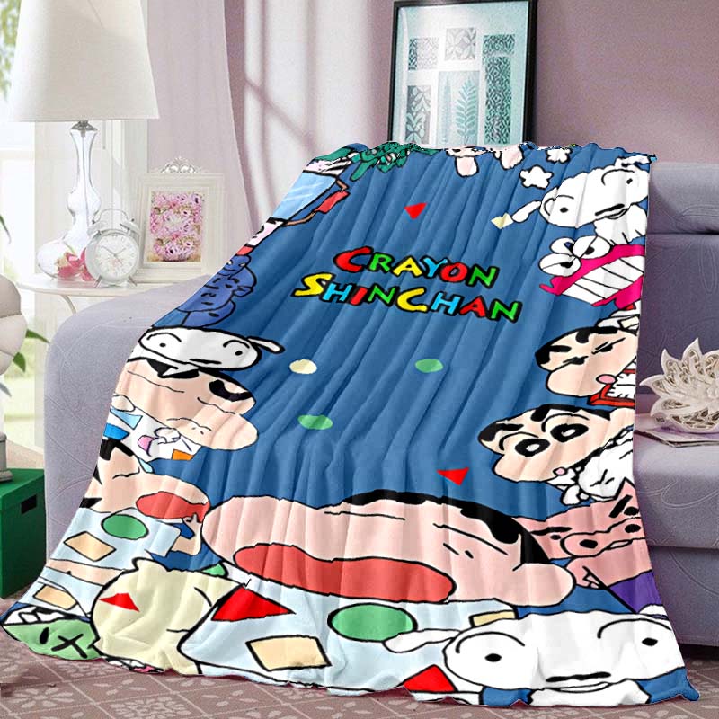 This Crayon Shin-chan Cartoon Blanket Is Made of Warm and Comfortable Flannel and Is Suitable for Bedrooms, Sofas, Beds, Chairs,