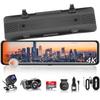 Reinvented Detachable Rearview Camera with 64GB 4K BSD Driver and LCA Rear Vehicle SPADE Dash Separate IMX415 8 Voice Parking Radio Interference Night