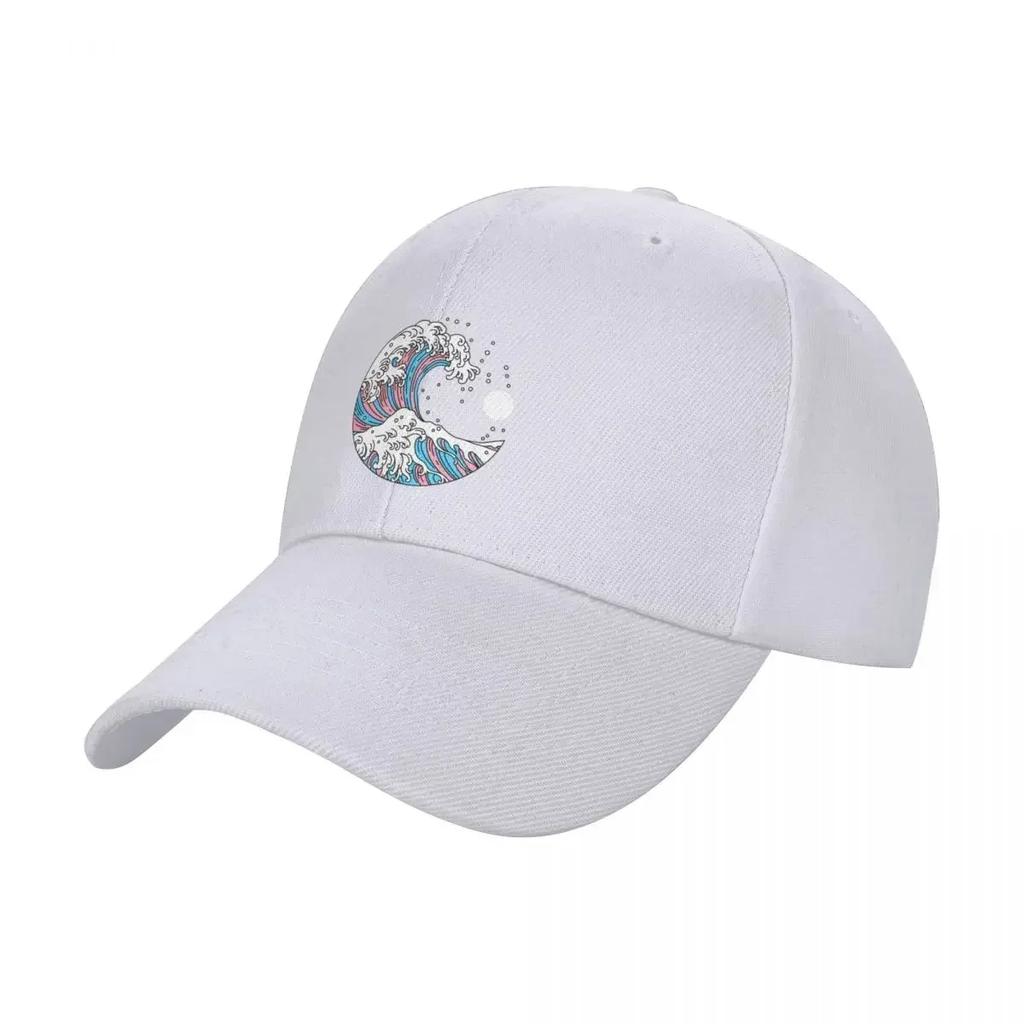 Circular Japanese Trans Wave Transgender Pride Baseball Cap Snap Back Hat Luxury Hat Golf Hat Dad Boy Womens