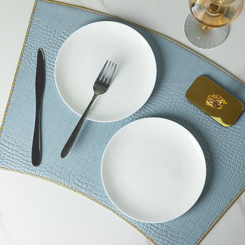 8-inch Pure White Round Ceramic Plate