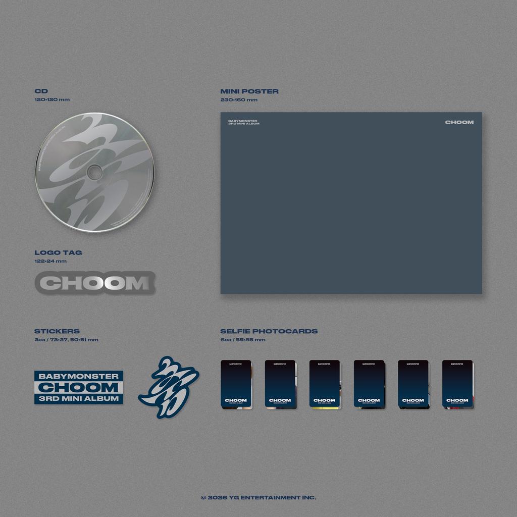 [pre-order] [Early Bird POB][WEVERSE POB] BABYMONSTER - CHOOM (Photobook Ver.) Set + CHOOM (Jewel Ver.) Set