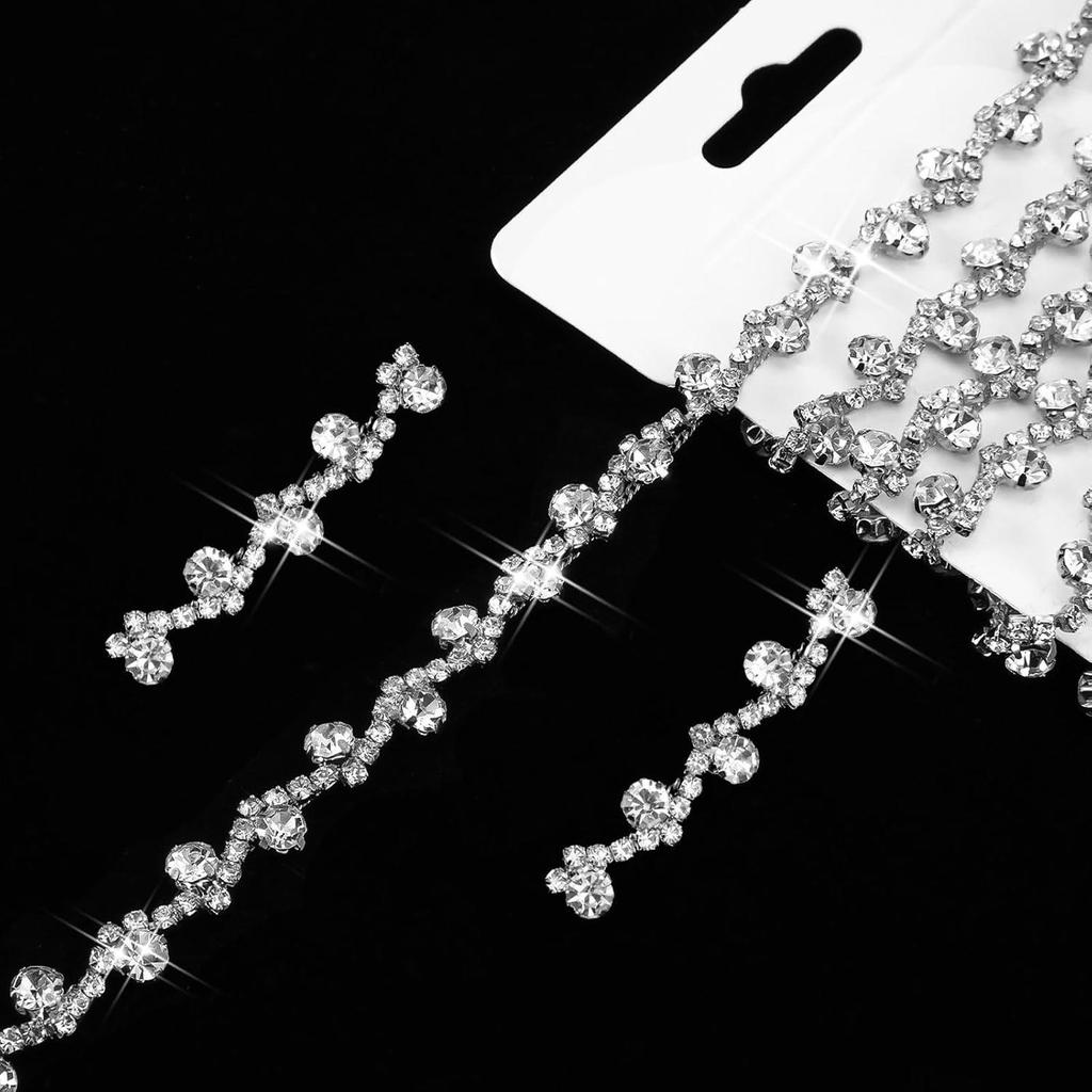 Catena a graffa a forma di S con strass colorati per nappe fai-da-te in vita e accessori decorativi per saldatura