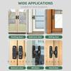 KAK Punch-free Hasp Latch Door Lock Black Cabinet Locks Kids Safety Lock Barn Door Sliding Door Anti-pried Hook Lock Hardware Thread Lock3