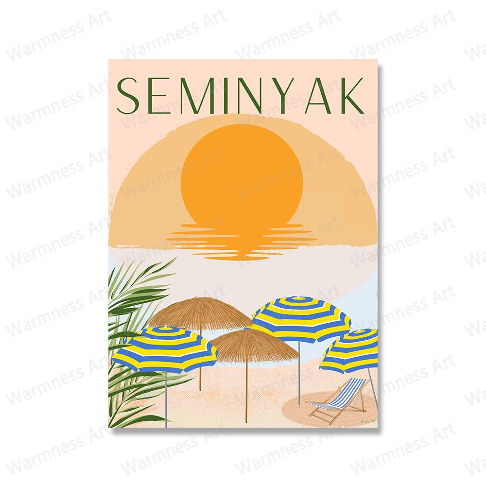 Landscape Wall Art Canvas Posters Nordic Prints Travel Bali Beach Sea Painting Pictures for Modern Living Room Home Decoration No Frame