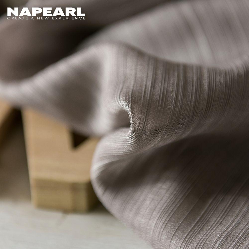1PC NAPEARL Elegant Solid Color Soft Sheer Tulle Curtain Modern Textured Window Screening for Living Room Bedroom Home Decor
