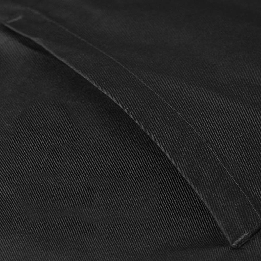 [Ibutsu-shi] Men's Plain Apron, Waist-Length, Unisex, for Chefs, Waiters, and Kitchen Cooks, Restaurants, and Coffee Shops (Black, Size L)
