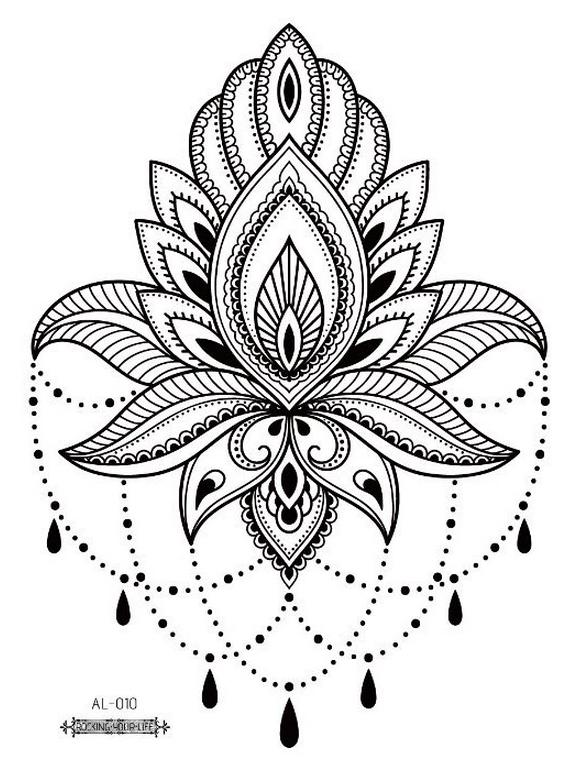 Naklejka tatuażowa wodoodporna Rekalong Goddess Floral na ramię i klatkę piersiową