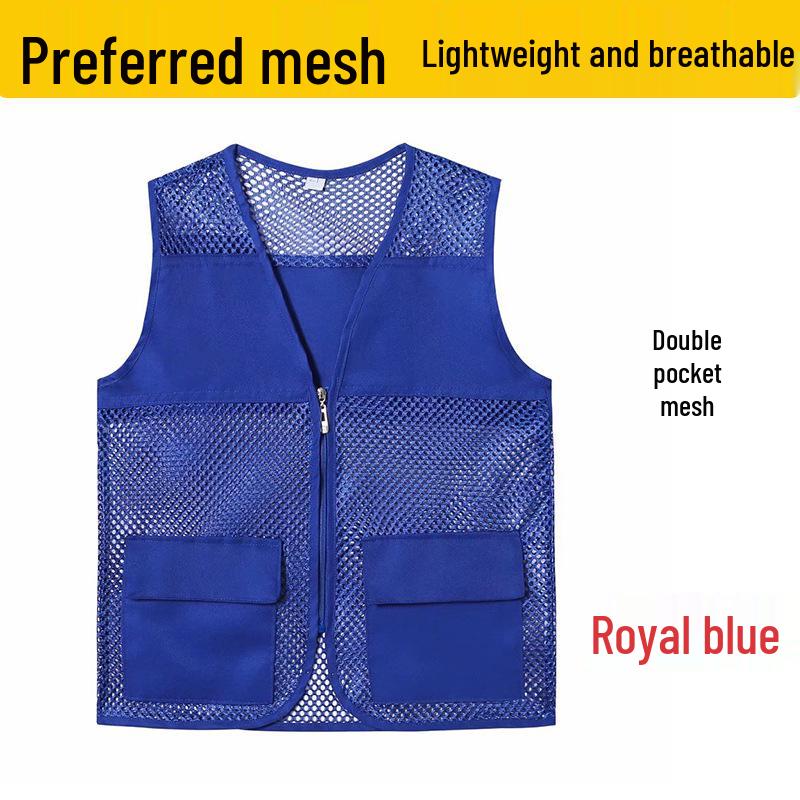 Custom Mesh Breathable Volunteer Vest with Logo for Events and Workwear