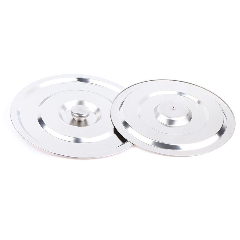1Pc 28/30/32Cm Silver Round Pot Lid Kitchen Thicken Stainless Steel Saucepan Cover Replacement Universal Kitchen Food Lid