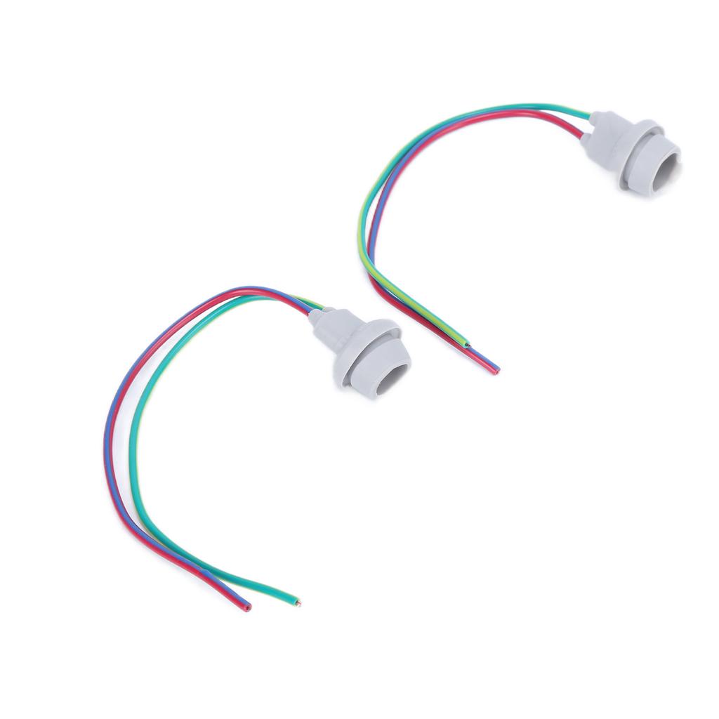 2PCS T10 W5W Parking Light Socket with Rubber Glass Base Universal for Scooters ATVs Quad Bikes