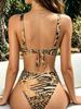 Leopard Sexy Women One Piece Swimsuit Swimwear Female Thong Push Up Biquini Monokini Swimming Suit Bathing Suit Beachwear