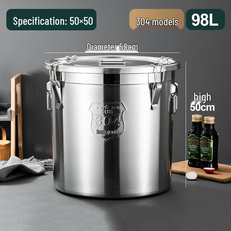 

Thickened 304 Stainless Steel Airtight Storage Container 50x50cm
