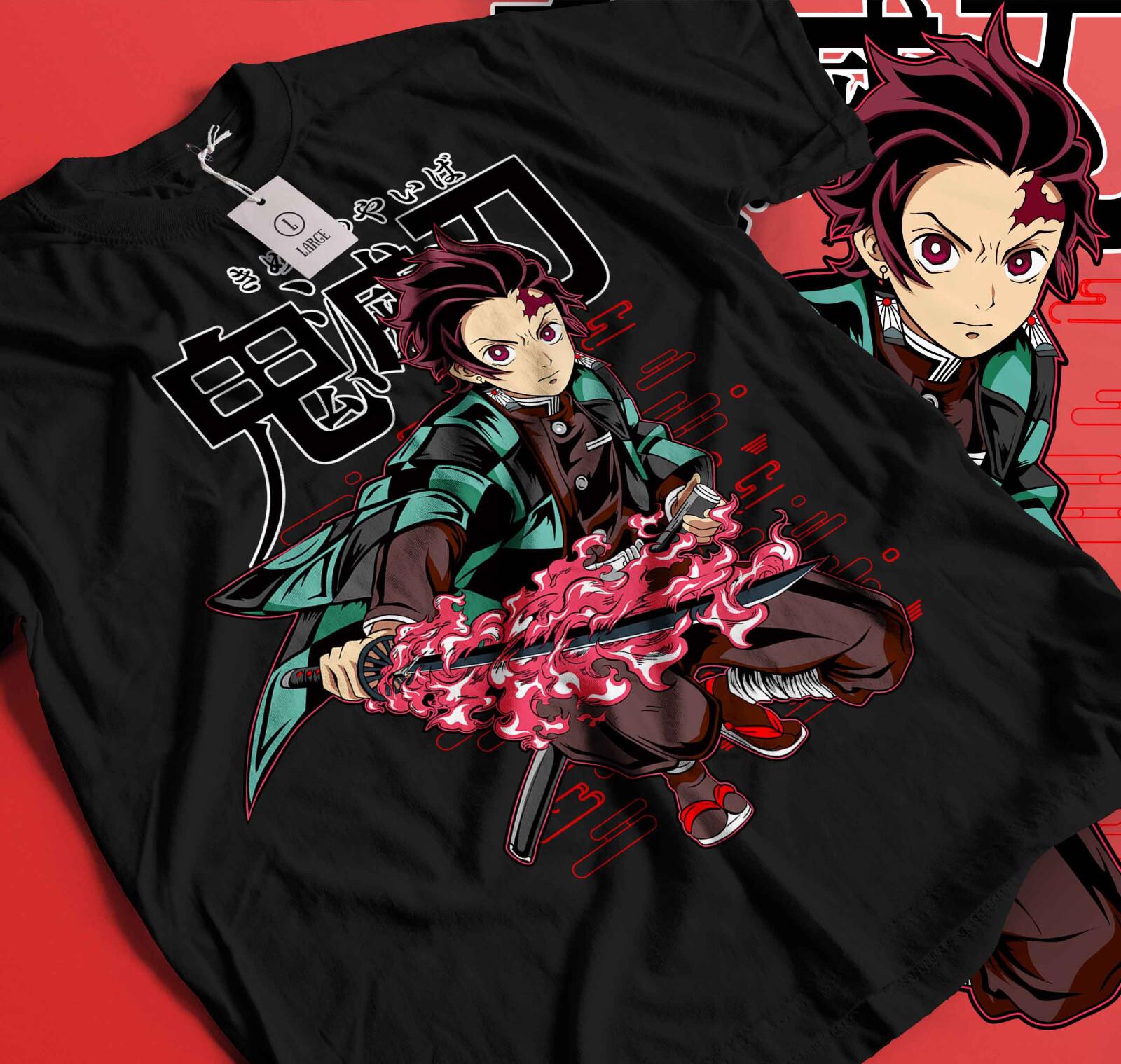 

Tanjiro Demon Slayer T-Shirt Mens Womens Tees Top Kimetsu No Yaiba Horror Anime Nezuko Shirt Gift 436 L