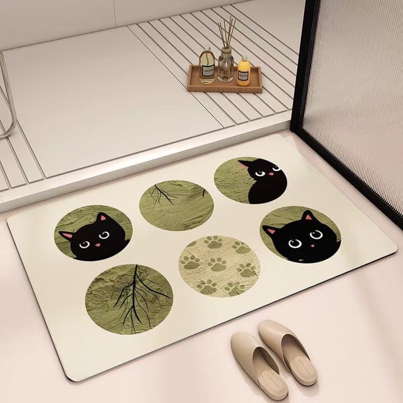 Cartoon Diatom Mud Bathroom Mat - Dirt-resistant, Easy To Clean, Anti-slip, Water-absorbing Floor Mat