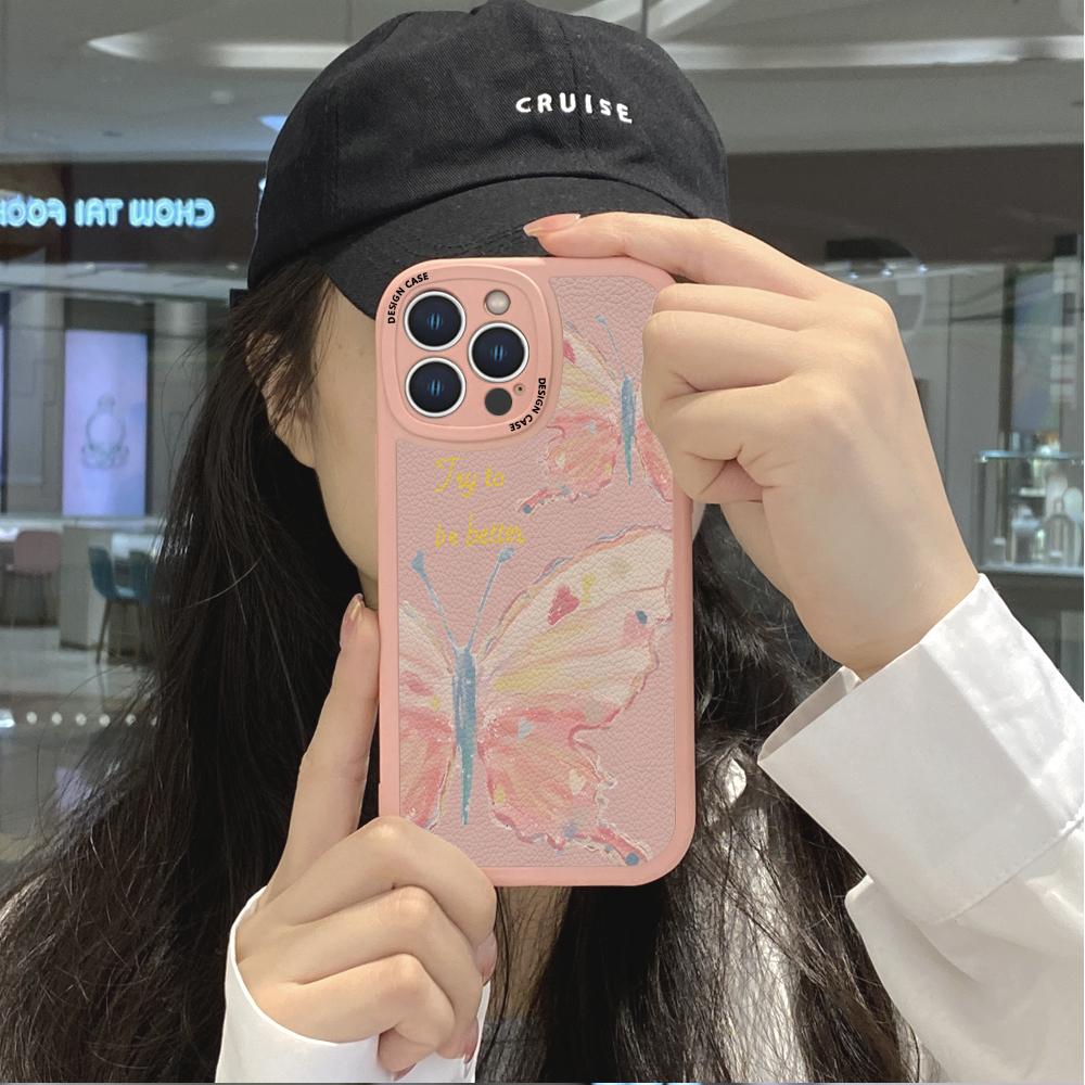 Slim Skin Feeling Cartoon Flowers Tulips Soft Silikon PU Kožený kryt Pouzdro na telefon pro Samsung Xiaomi Poco Redmi