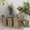 Day and Night - Day and Night Garden Dining Set 9 Pieces and Beige Synthetic Rattan Cushions