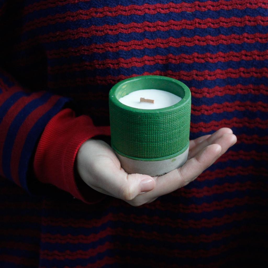 Scented Candle Sea Moss And Herbs Wooden Wick