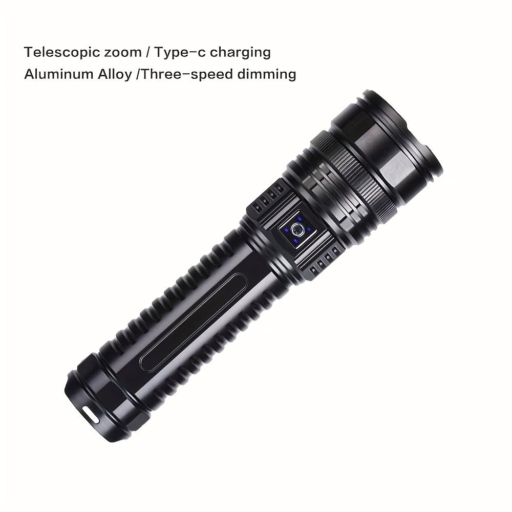 

Scalable Zoom Rechargeable Flashlight, High Brightness, Intelligent Battery Display, Durable, Essential for Outdoor Activities, Camping, and Fishing no box-no battery