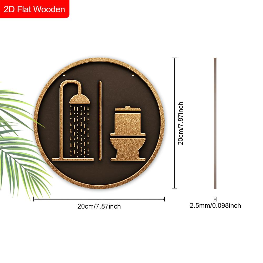 Retro Wooden Toilet Sign - Unique Bathroom Decorative Plaque - Ideal Hanging Ornament for Wall Decor