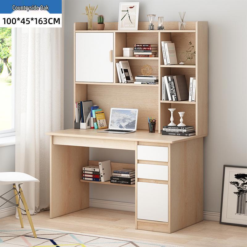 Modern Computer Desk with Bookshelf & Storage for Home, Office, Bedroom & Study Room