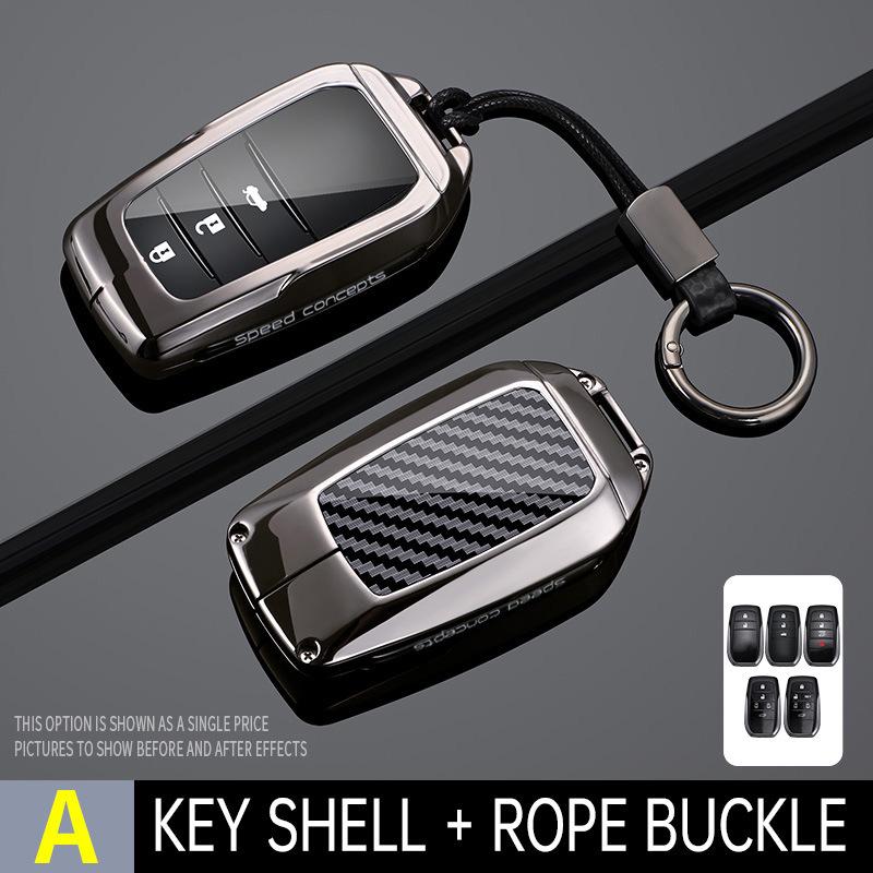 Toyota Key Case for Corolla, Camry, Levin, RAV4, Avalon, IZOA, CHR, Highlander - Snap Button Design