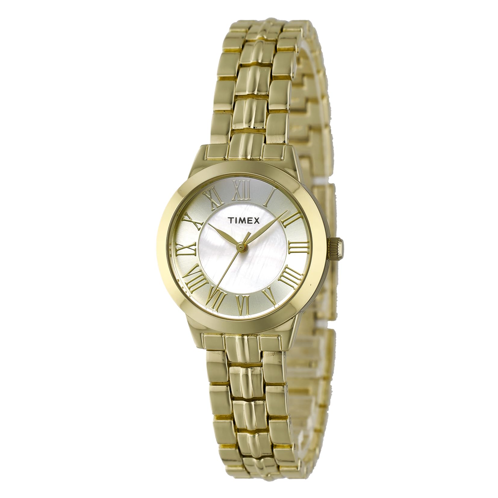 

Часы TIMEX Main Street, Кварцевый механизм, Водонепроницаемость 3 АТМ, Минеральное стекло, Золотой циферблат, TW2Y38600, Женские [Оригинал]