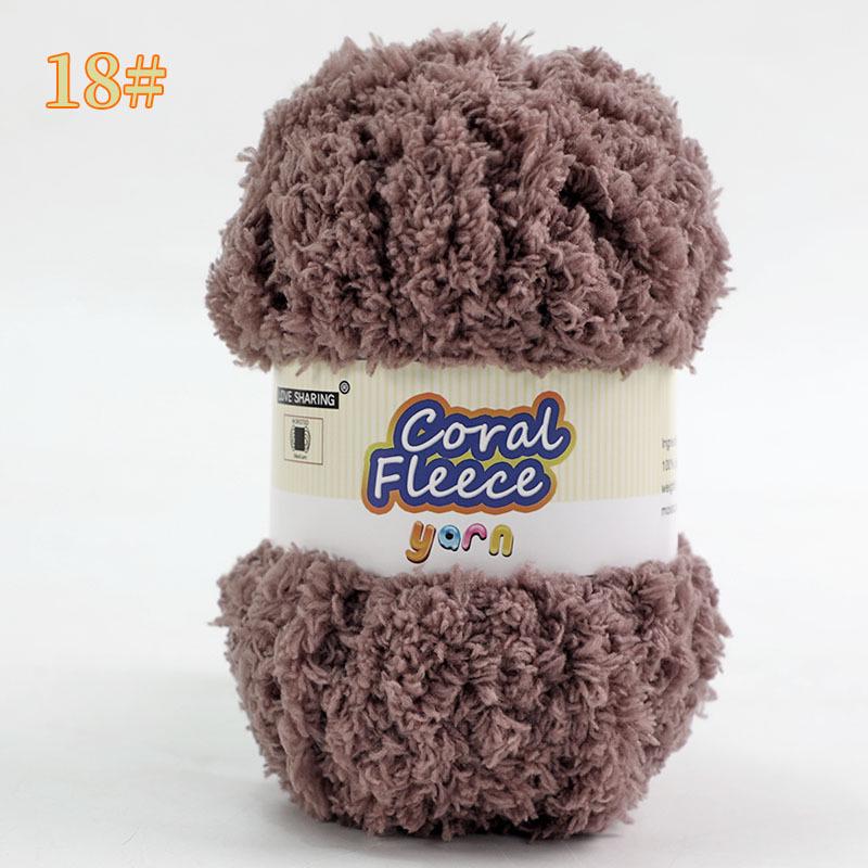 DIY Scarf Knitting Kit: Ice Yarn, Thick Coral Fleece, Gift for Her